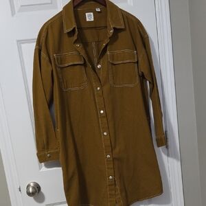 CORE Life Snap Button Jacket/ Dress. Size L. Color: Khaki Brown